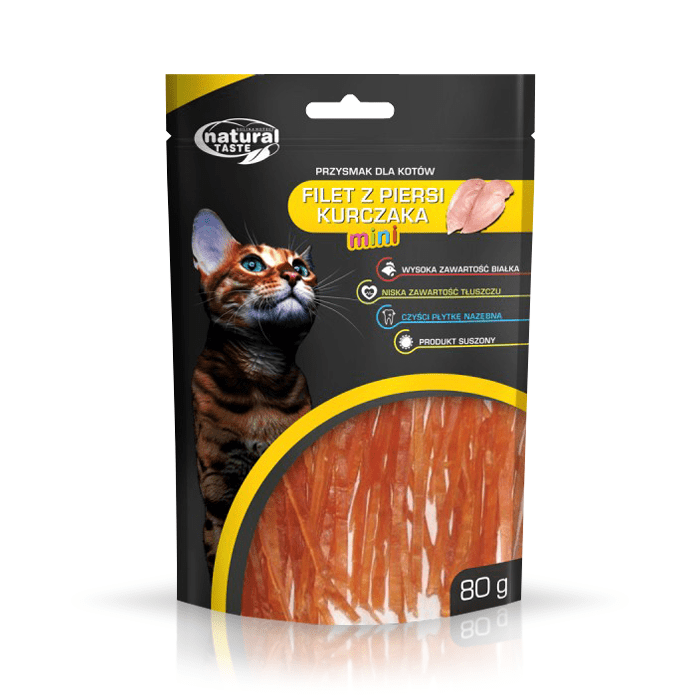 Przysmaki dla kota - Natural Taste Cat suszony filet z kurczaka 80g