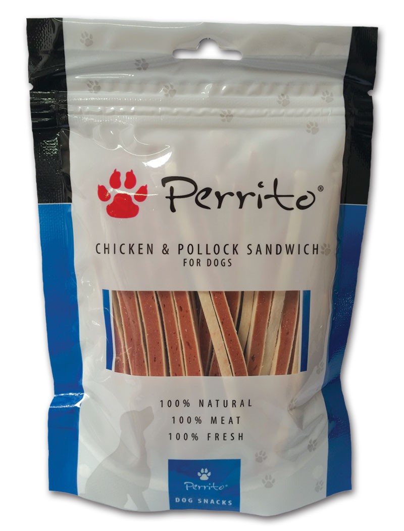 Przysmaki dla psa - Perrito Dog Chicken Pollock Sandwich 100g