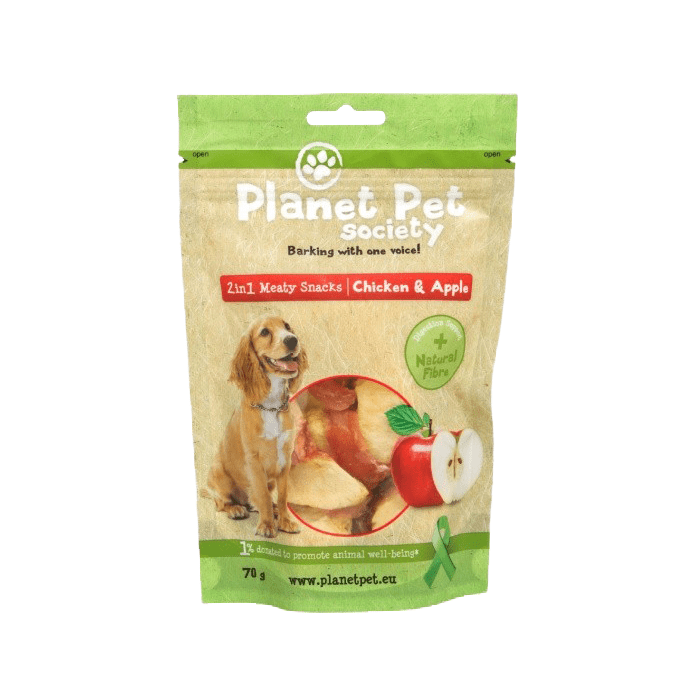 Przysmaki dla psa - Planet Pet Przysmak 2w1 Kurczak jabłko 70g