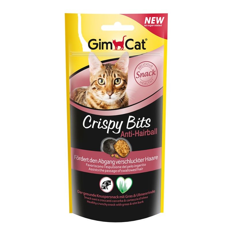Przysmaki dla kota - Gimpet Crispy Bits anti-hairball 40g