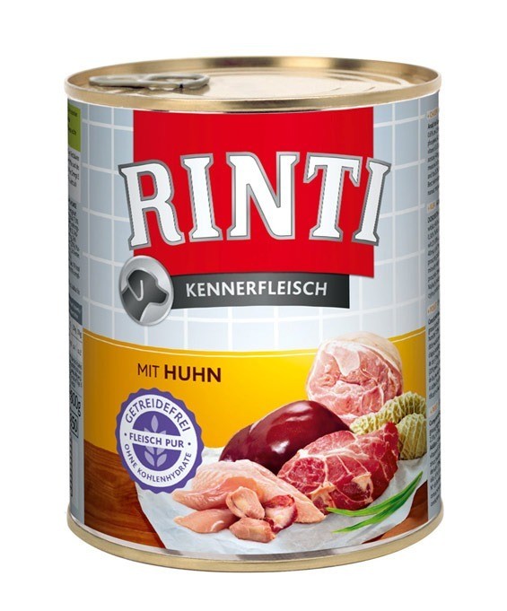 Karmy mokre dla psa - Rinti Kennerfleisch Pur 800g x 12