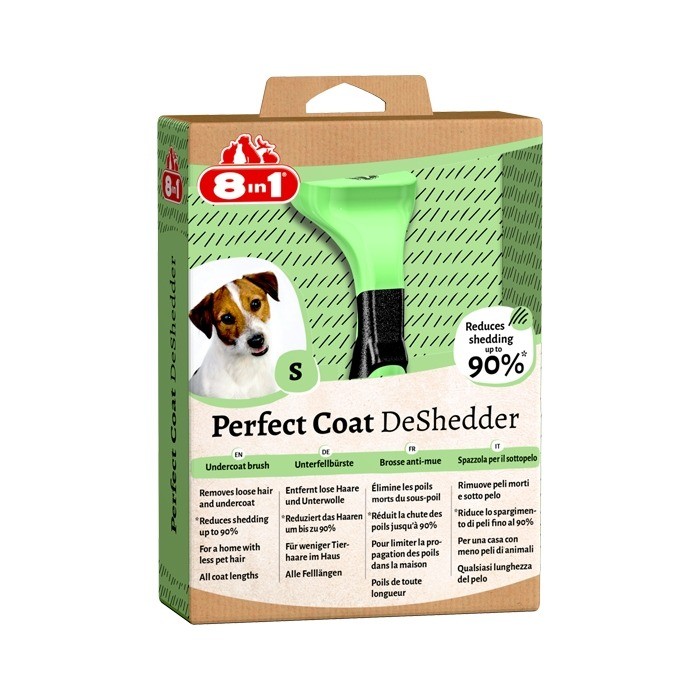 Higiena, pielęgnacja sierści - 8in1 Zgrzebło na psa Perfect Coat DeShedder Dog S