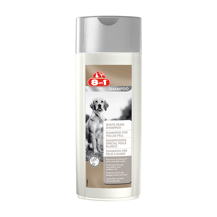 Higiena, pielęgnacja sierści - 8in1 White Pearl Shampoo Szampon dla psów o jasnym umaszczeniu 250ml