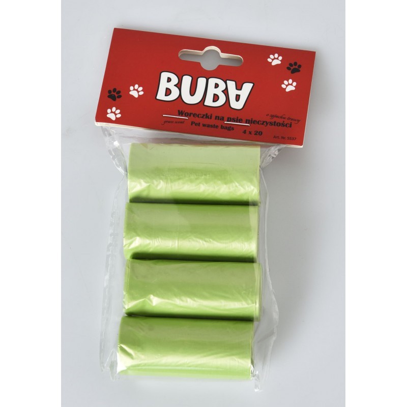 Produkty higieniczne - Buba Woreczki na odchody o zapachu trawy 4x20szt