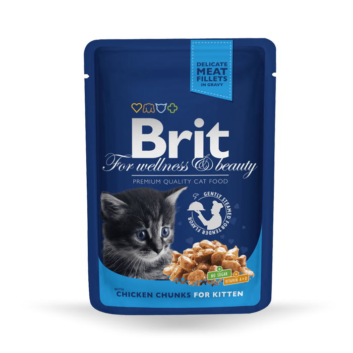Karmy mokre dla kota - Brit Premium Cat Kitten kurczak 100g