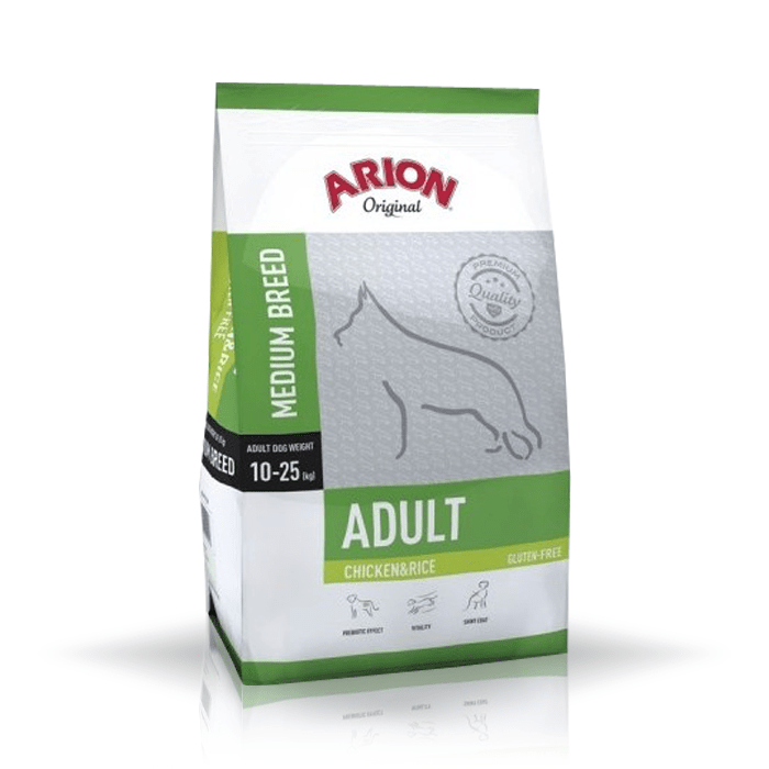 Karmy suche dla psa - Arion Original Adult Medium Chicken & Rice Sucha karma kurczak i ryż