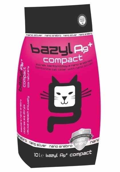 żwirek dla kota - Żwirek Bazyl Ag+ Compact