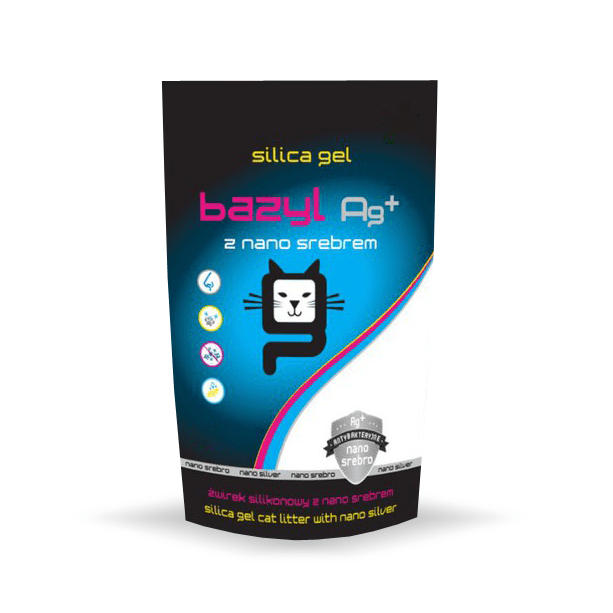 żwirek dla kota - Żwirek Bazyl Ag+ Silica gel