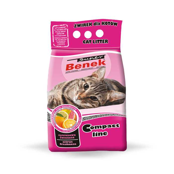 żwirek dla kota - Żwirek Super Benek Compact Cytrusowa Świeżość