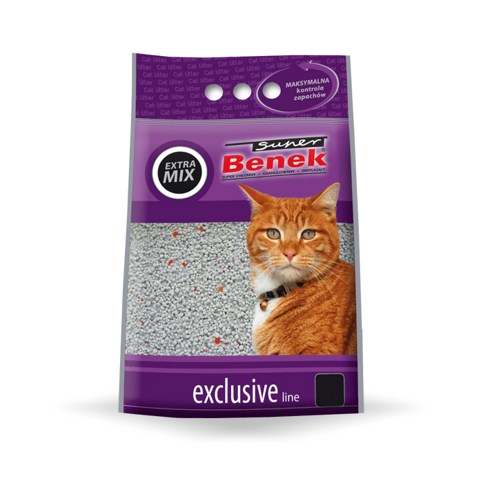 żwirek dla kota - Żwirek Super Benek Exclusive Extra Mix 4l