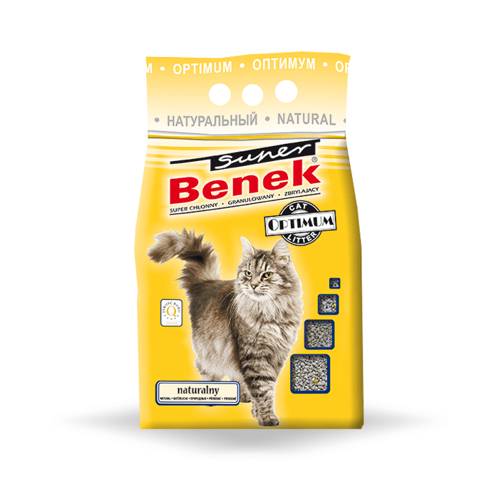 żwirek dla kota - Żwirek Super Benek Optimum Naturalny 5l