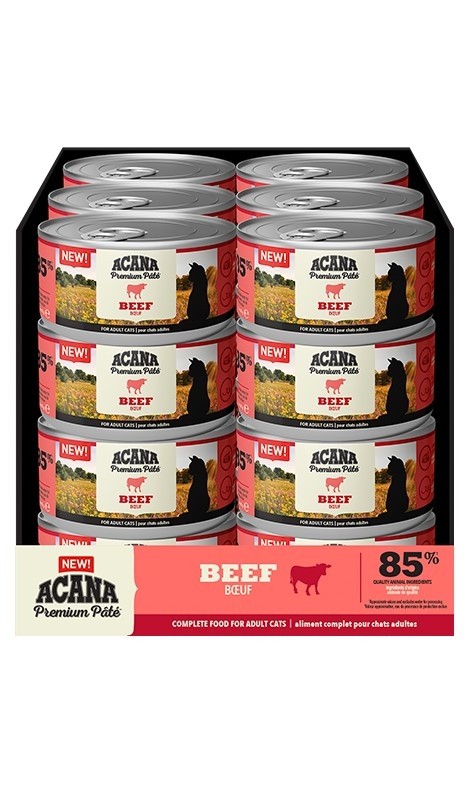 Karmy mokre dla kota - Acana Cat Premium Pate wołowina 85g x 24
