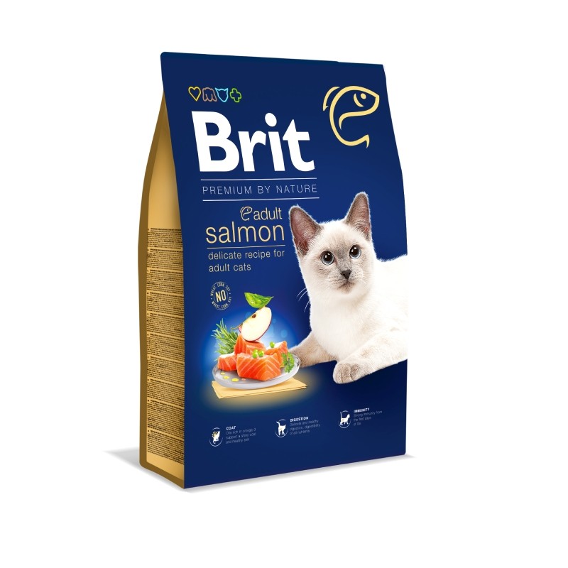 Karmy suche dla kota - Brit Premium Cat Adult Salmon