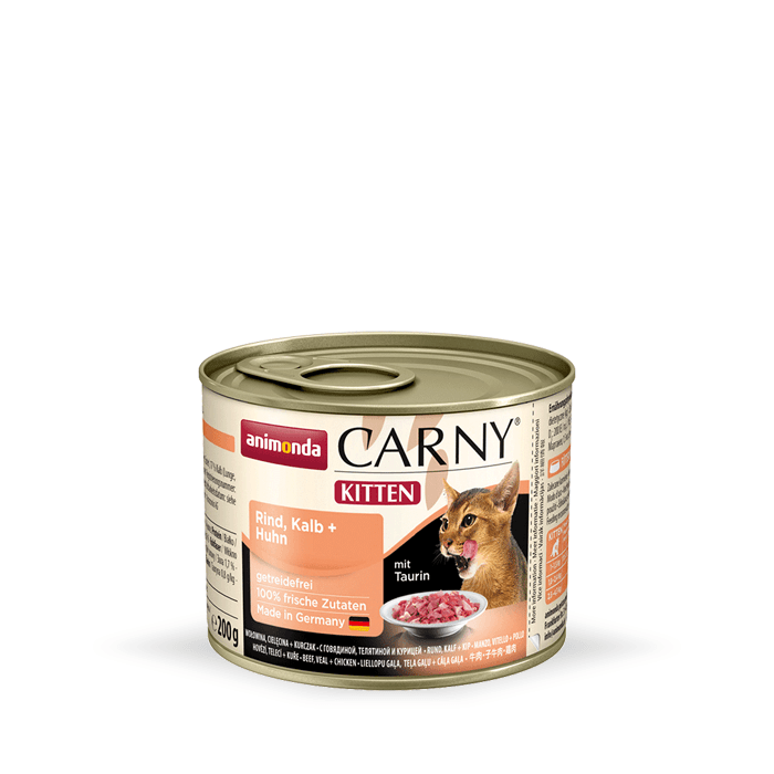 Karmy mokre dla kota - Animonda Carny Kitten wołowina, cielęcina i kurczak 200g