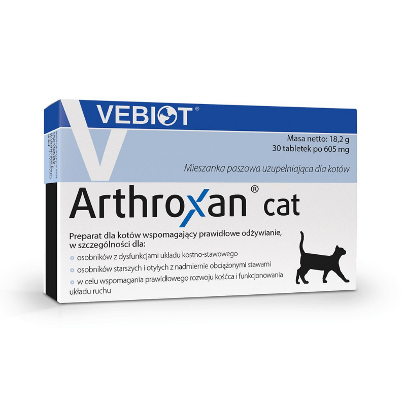 Suplementy - Vebiot Arthroxan Cat na stawy 30 tabletek