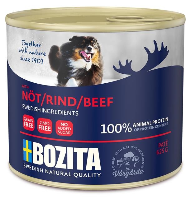 Karmy mokre dla psa - Bozita Pate Beef wołowina 625g x 10