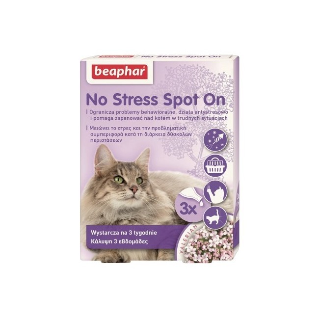 Suplementy - Beaphar No Stress Spot On dla kota 3 pipety