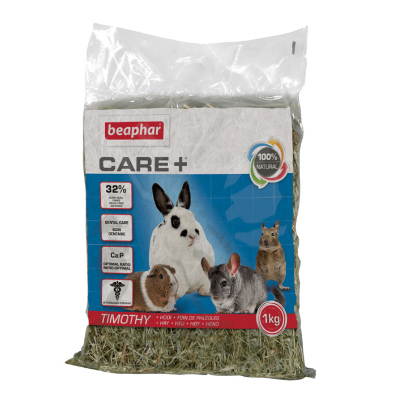 Karmy dla małych ssaków - Beaphar Care+ Siano z tymotką łąkową dla gryzoni 1kg