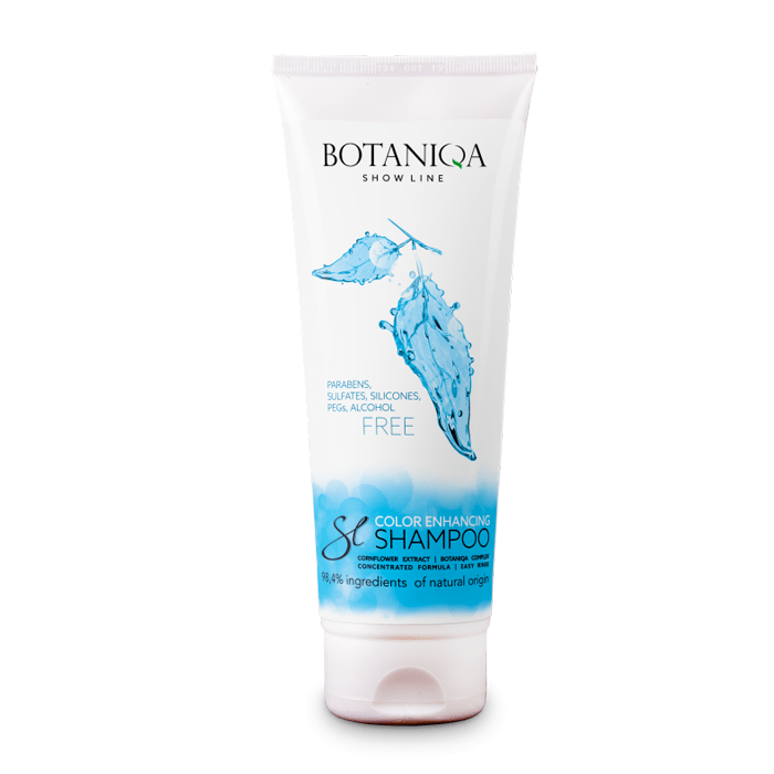 Higiena, pielęgnacja sierści - Botaniqa Show Line Color Enhancing Shampoo Szampon rozświetlający do szaty białej i jasnej 250ml