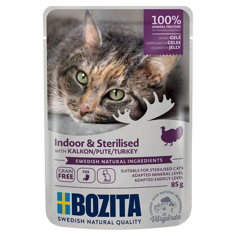 Karmy mokre dla kota - Bozita Feline Indoor & Sterilised w galaretce 85g x 12