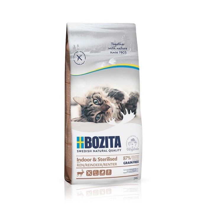 Karmy suche dla kota - Bozita Indoor & Sterilised Grain Free Reindeer