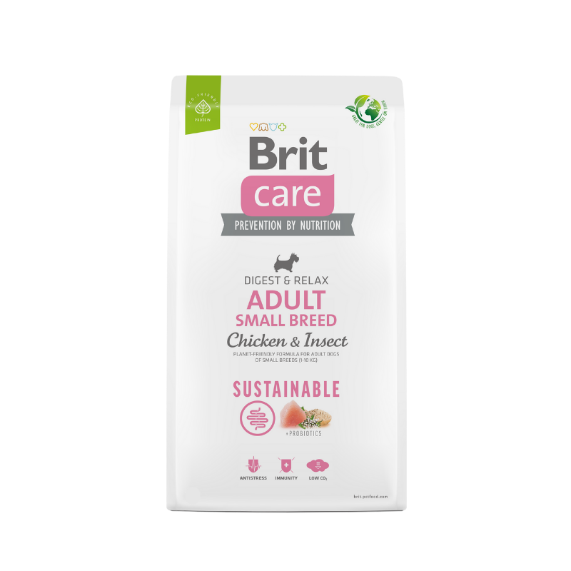 Karmy suche dla psa - Brit Care Sustainable Adult Small Chicken & Insect