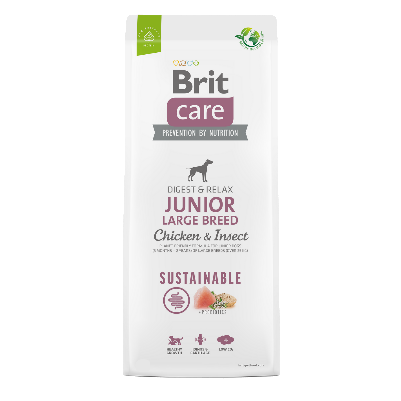 Karmy suche dla psa - Brit Care Sustainable Junior Large Breed Chicken & Insect
