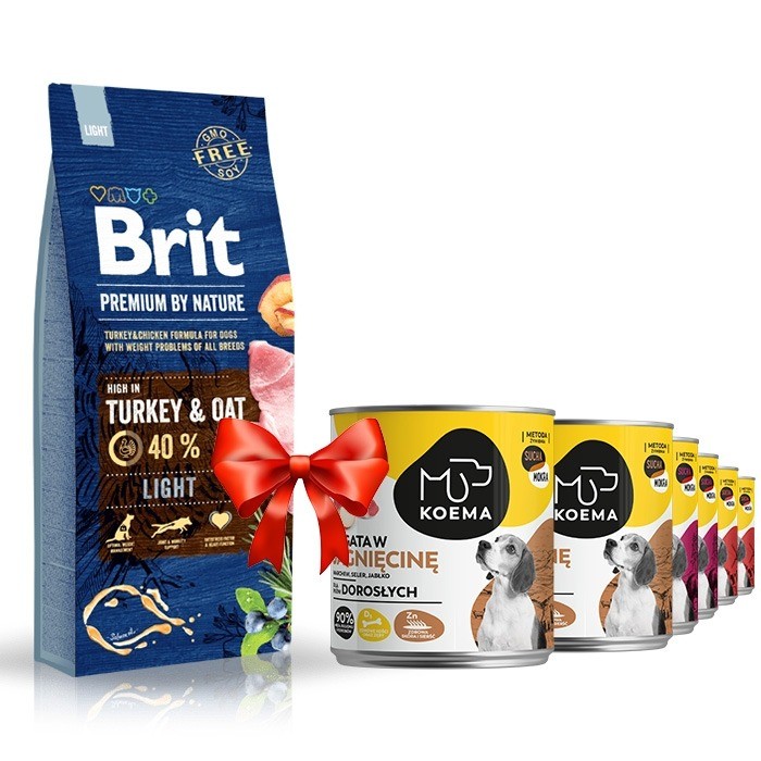 Karmy suche dla psa - Brit Premium By Nature Light
