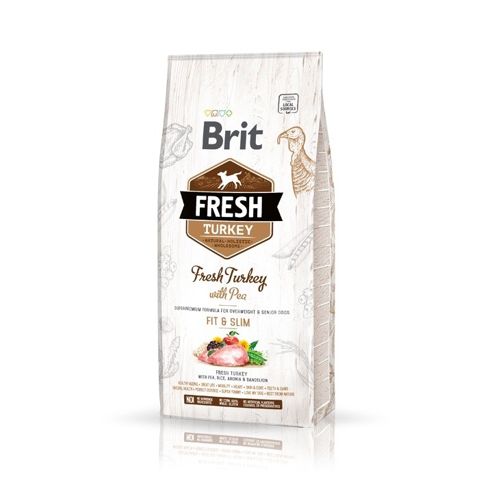 Karmy suche dla psa - Brit Fresh Turkey with Pea Light Fit & Slim