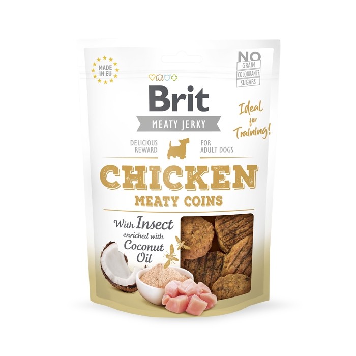 Brit Jerky Snack Chicken with Insect Meaty Coins 80g Przysmaki dla psa - Brit Jerky Snack Chicken with Insect Meaty Coins 80g