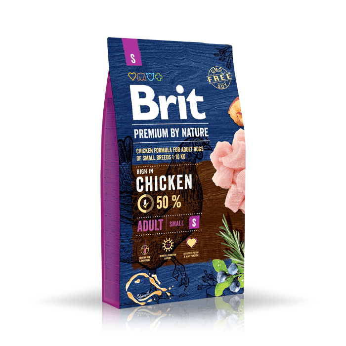 Karmy suche dla psa - Brit Premium By Nature Adult Small S