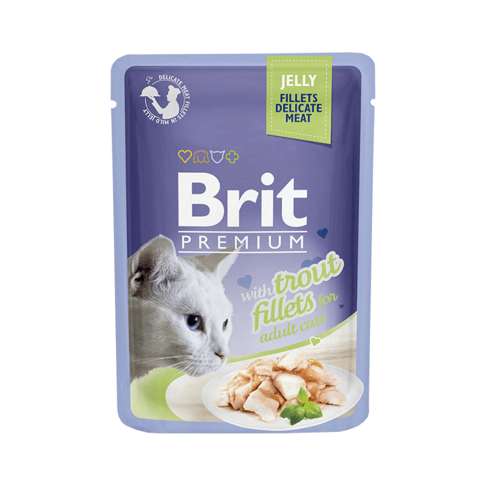 Karmy mokre dla kota - Brit Premium Cat Pouch Fileciki w galaretce 85g