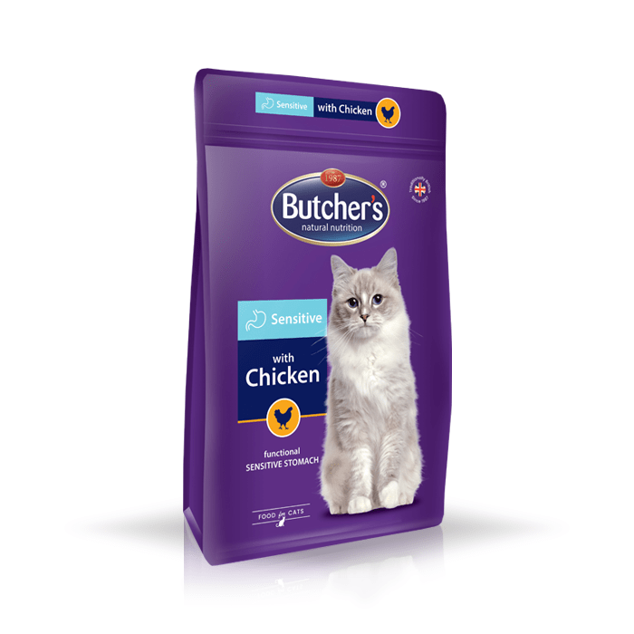 Karmy suche dla kota - Butcher's Functional Cat Dry Sensitive z kurczakiem