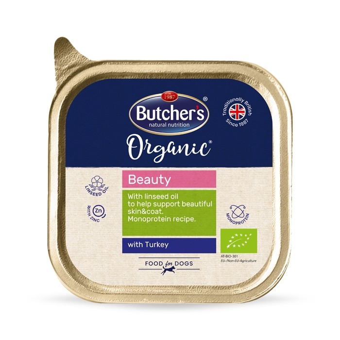 Karmy mokre dla psa - Butcher's Organic Beauty z indykiem 150g