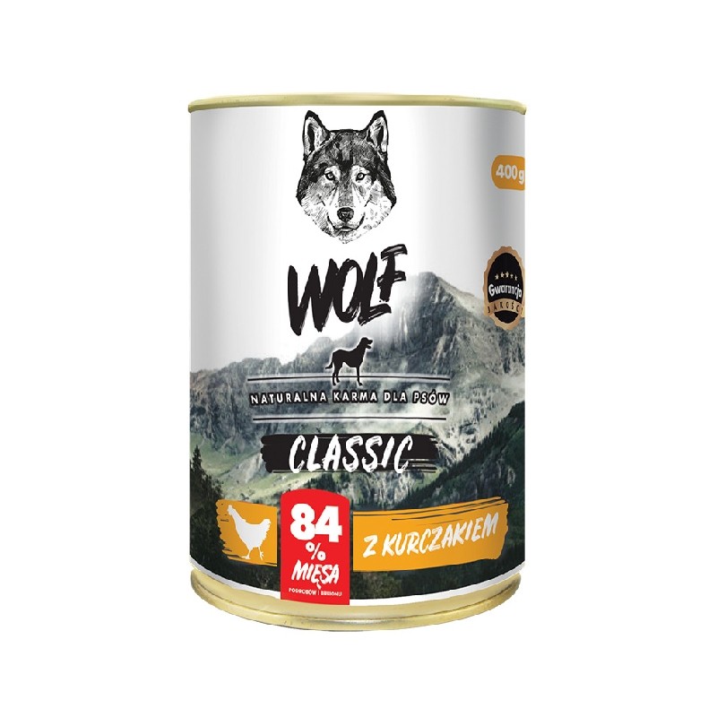 Karmy mokre dla psa - Zew Natury Wolf Classic 400g x 4