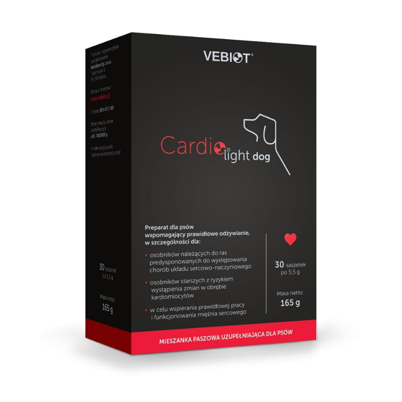 Suplementy - Vebiot Cardio-light Dog na serce 30 sasz.