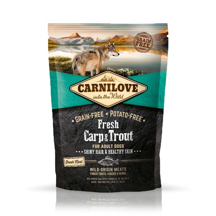 Karmy suche dla psa - Carnilove Adult Fresh Carp & Trout - karp i pstrąg