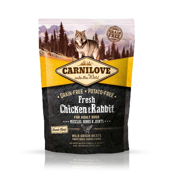 Karmy suche dla psa - Carnilove Adult Fresh Chicken & Rabbit - kurczak i królik