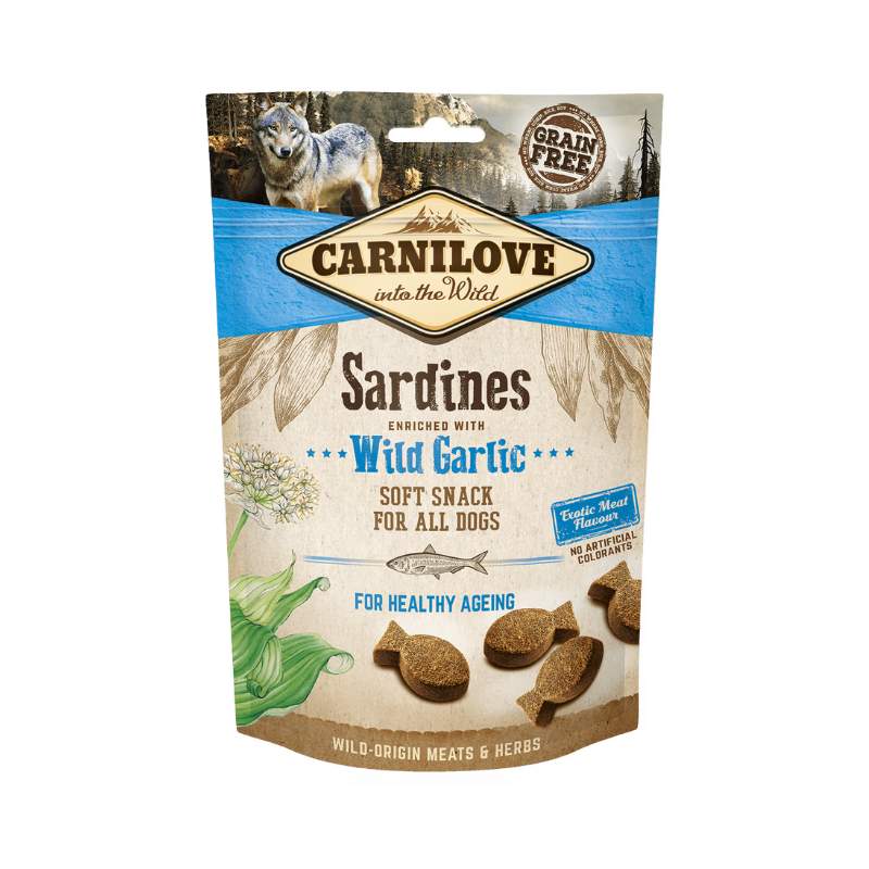 Przysmaki dla psa - Carnilove Sardines Enriched with Wild Garlic Soft Snack 200g