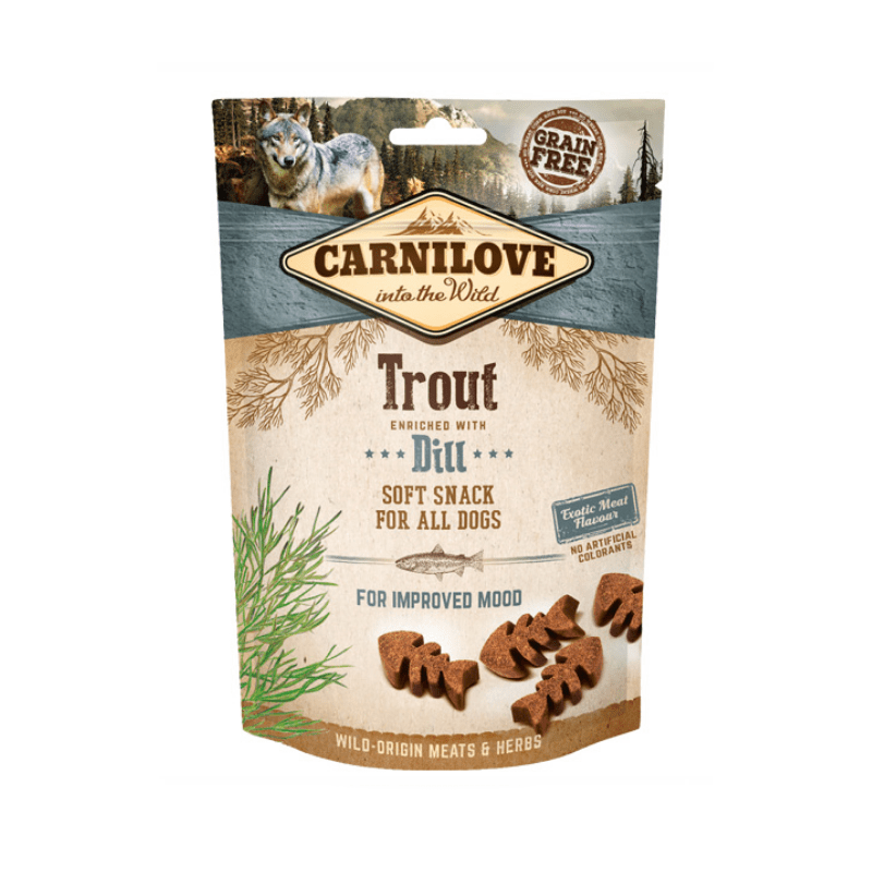 Przysmaki dla psa - Carnilove Trout with Dill Soft Snack 200g