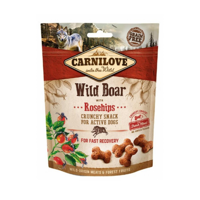 Przysmaki dla psa - Carnilove Wild Boar with Rosehips Crunchy Snack 200g
