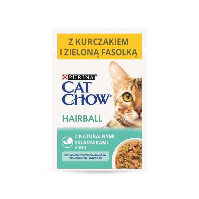 Karmy mokre dla kota - Cat Chow Hairball 85g x 12