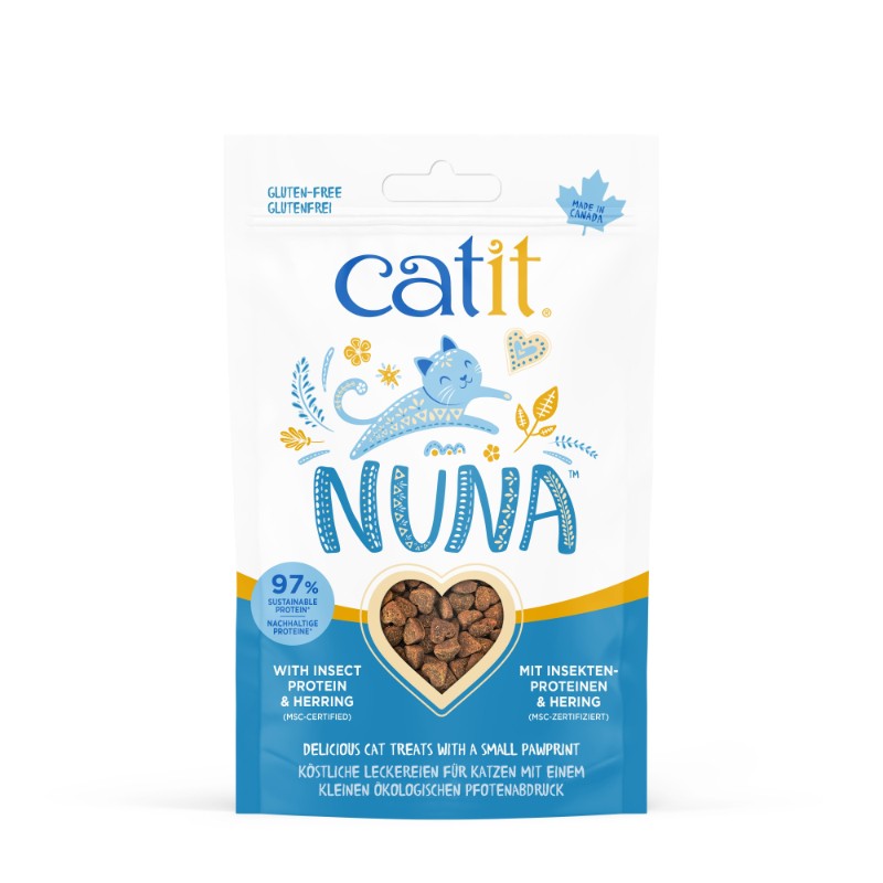 Przysmaki dla kota - Catit Nuna Przysmak z białkiem z owadów i śledziem 60g