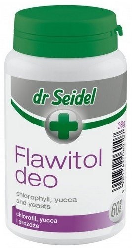 Suplementy - Dr Seidel Flawitol Deo z chlorofilem i Yucca Schidigera 60 tabletek