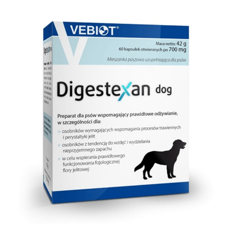 Suplementy - Vebiot Digestexan Dog na trawienie 60 kapsułek