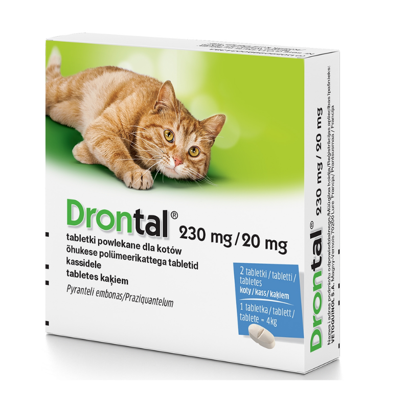 Preparaty lecznicze - Drontal tabletki odrobaczające dla kota 2szt.