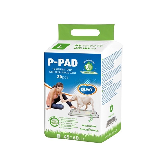 Produkty higieniczne - DUVO+ Podkłady dla psa zapach trawy [rozmiar L] 45x60cm 30szt