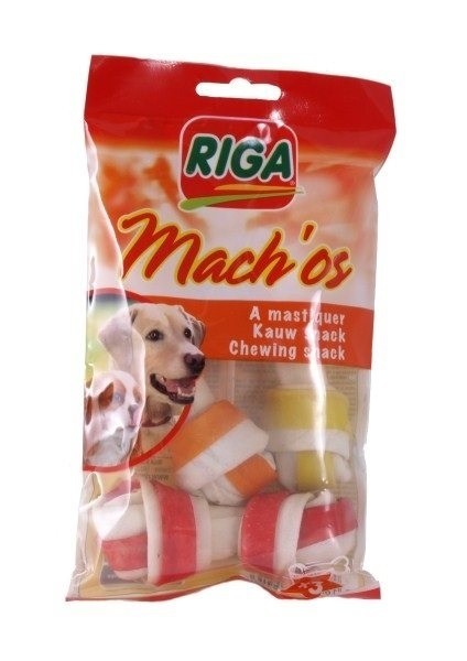 Przysmaki dla psa - Riga Machos kość wiązana dwubarwna mała 3szt.