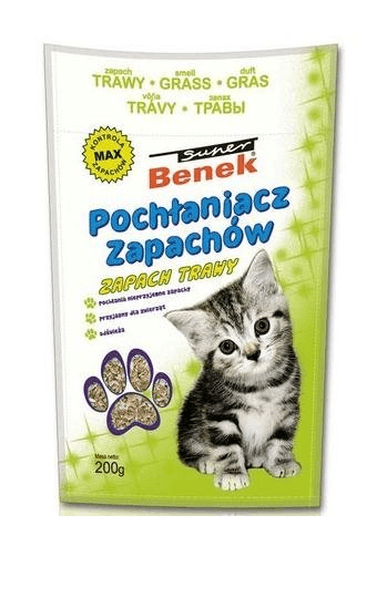 Kuwety, łopatki dla kota - Benek pochłaniacz zapachów trawa 200g