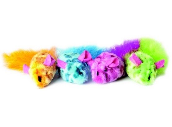Zabawki - Dingo Myszki dla kota kolorowe 2szt